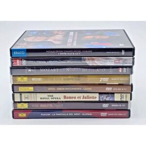 Lot of 8 Classical Music & Opera DVDs – Mozart / Verdi / Puccini – VG & NEW